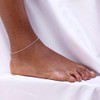 Sterling Silver 1mm Bead Chain Anklet