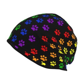 Dog Paw Print Slouchy Beanie,Summer Winter Warm Knitted Hat Soft Sleep Cap Beanie Cap for Women Men
