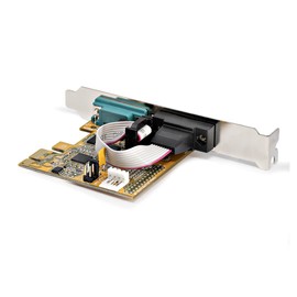StarTech.com 2-Port PCI Express Serial Interface Card, Dual Port PCIe to RS232 (DB9) Serial Card, 16C1050 UART, Low/Full Profile Brackets, COM Retention, for Windows/Linux, TAA (21050-PC-SERIAL-LP)