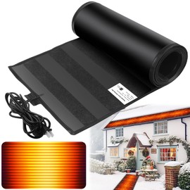 ANWEOR Heated Snow Melting Mats Outdoor,Anti-Slip Outdoor Winter Heated Mat for Walkways,3 in/h Speed Snow and Ice Melting Pads for Winter Backyards,Prevention Roof and Valley Ice Dam(10FTx13IN)