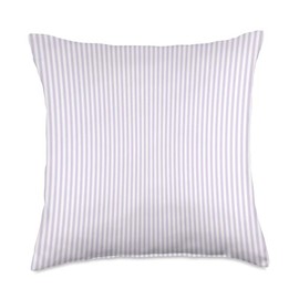 Lavender Mist Pinstripe in an English Country Garden Throw Pillow