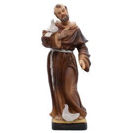 Saint Francis of Assisi Statue | 8" Tall | Patron Saint of Animals and The Environment | Great Catholic Gift for First Holy Communion and Confirmation Multicolor