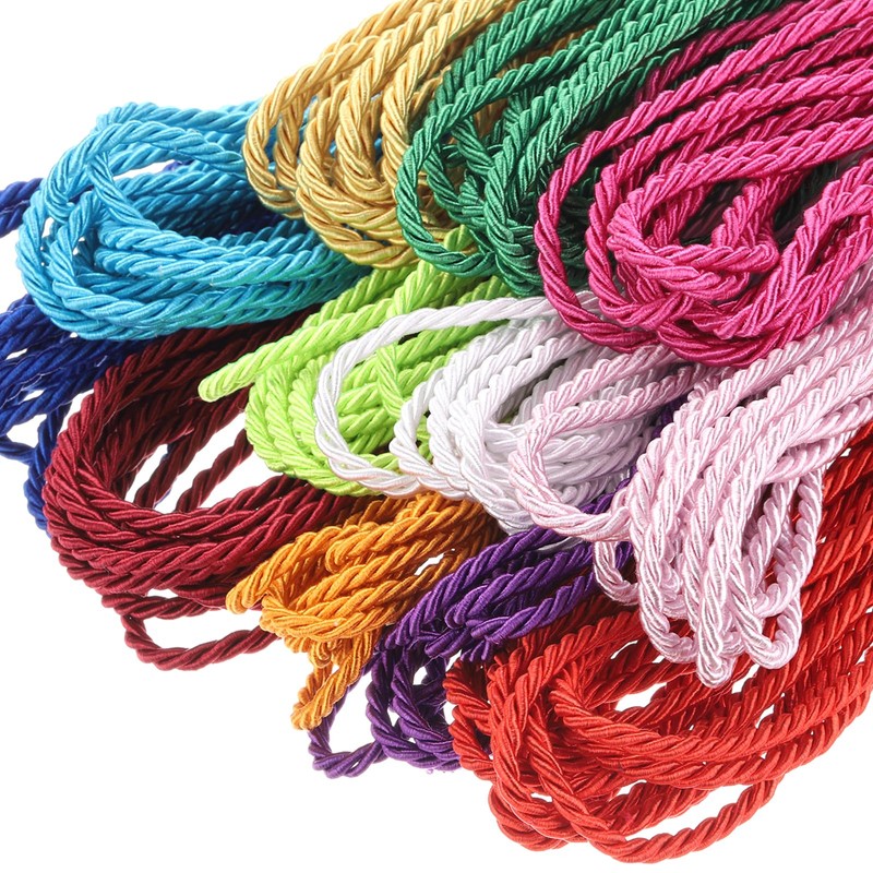 sourcing map Twisted Cord Trim, 5 Yard 3mm 3-Ply Twine