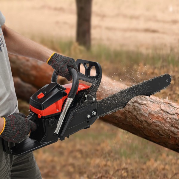 Unbranded 2-Stroke Gas Chainsaw 2.2Kw Handheld Petrol Chain Saw 58cc