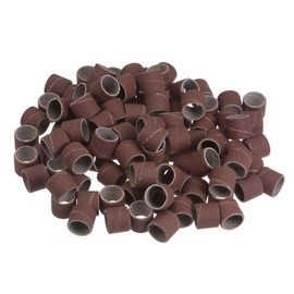 sourcing map 100pcs Sanding Drums 1/2 Inch Mini Sanding Sleeves 180 Grit Sanding Bands for Drum Sander Rotary Tools