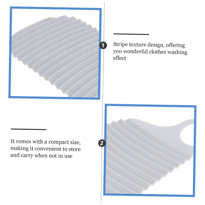 Levemolo 6pcs Portable Stripe Texture Clothes Washboard -sided Scrubbing Board