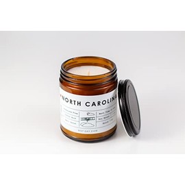North Carolina State Candle - Rambling Caravan - Soy/Coconut Wax, Cotton Wick, Phthalate Free (7oz) - Pumpkin Caramel Crunch