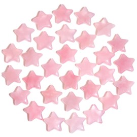 XIANNVXI Set of 20 Rose Quartz Stone Star Crystals Set Natural Gemstones Crystal Stone Polished Stars Stones Lucky Stones Reiki Healing Crystals