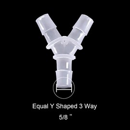 ANPTGHT 5/8" Hose Barb Fitting Equal Barbed Y Shaped 3 Way plastic Tubing Joint Splicer Mender Adapter Union for Oxygen Tubing Pipe Household Fuel Gas Liquid Air (Pack of 4)