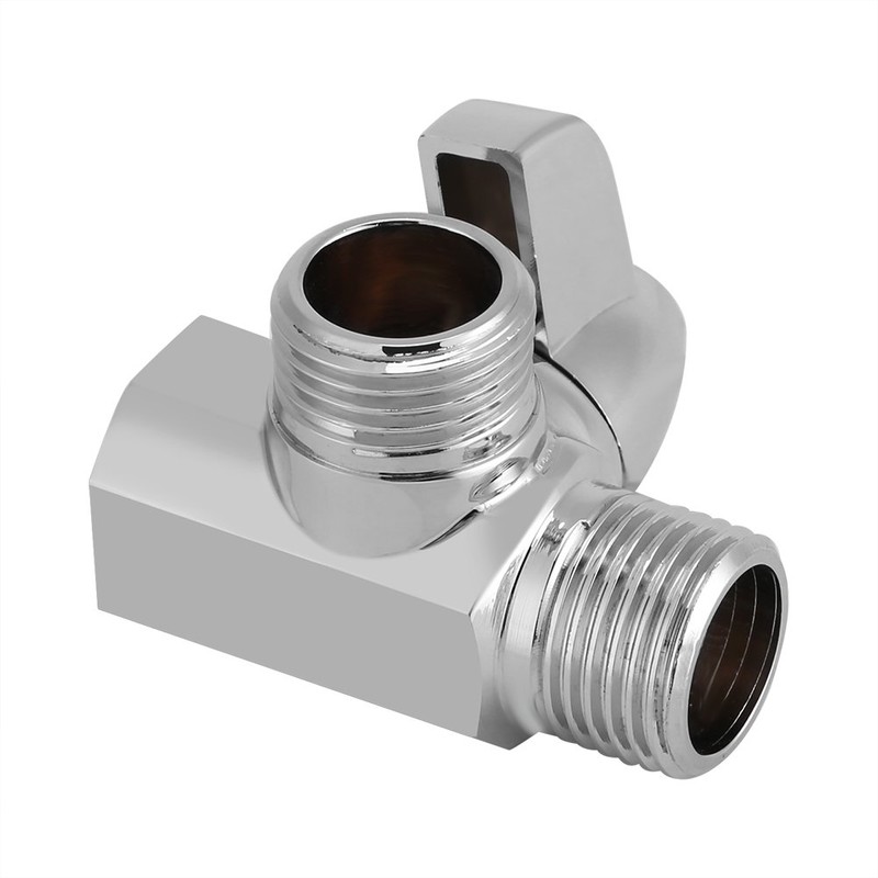 Three-Way Shower Diverter 3 Way Brass Chrome Diverter G 1/2"