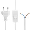 YAODHAOD Euro Power Cable with Switch, Cable with Switch and