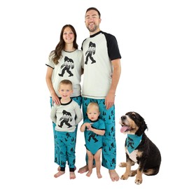 Lazy One Matching Sasquatch Pajamas for Family, Bigfoot Pajama Sets for Adults, Teens, Kids, Baby, and Dog! (Mens, XXL)