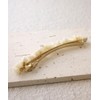 VINGTAINE H7876 Stone-Style Natural Barrette, White, Thin Hair Accessory, Simple,