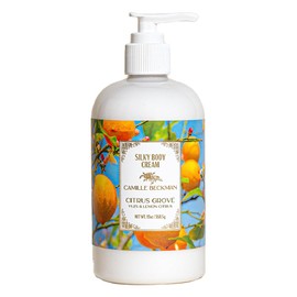 Camille Beckman Citrus Grove Scented Silky Body Cream, Daily Moisturizer for All Skin Types, Non-Greasy Vegan Formula to Nourish and Soften Hands and Body, 13 Ounce
