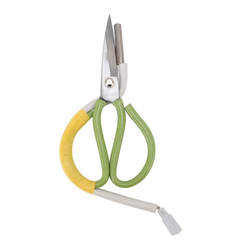 Electric Heating Shears Steel Blades Adjustable Temperature Heated Scissors for