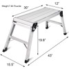 LEADALLWAY Work Platform Aluminum 30"x12"x20" Step Ladder Heavy Duty Foldable