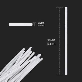 Flexible Plastic Nose Bridge Strips - Sewing Clips 91mm Bendable Nose Wire, Adjustable Flat Nose Clip for Sewing Mask, Making Face Cover, DIY Crafts, 10pcs