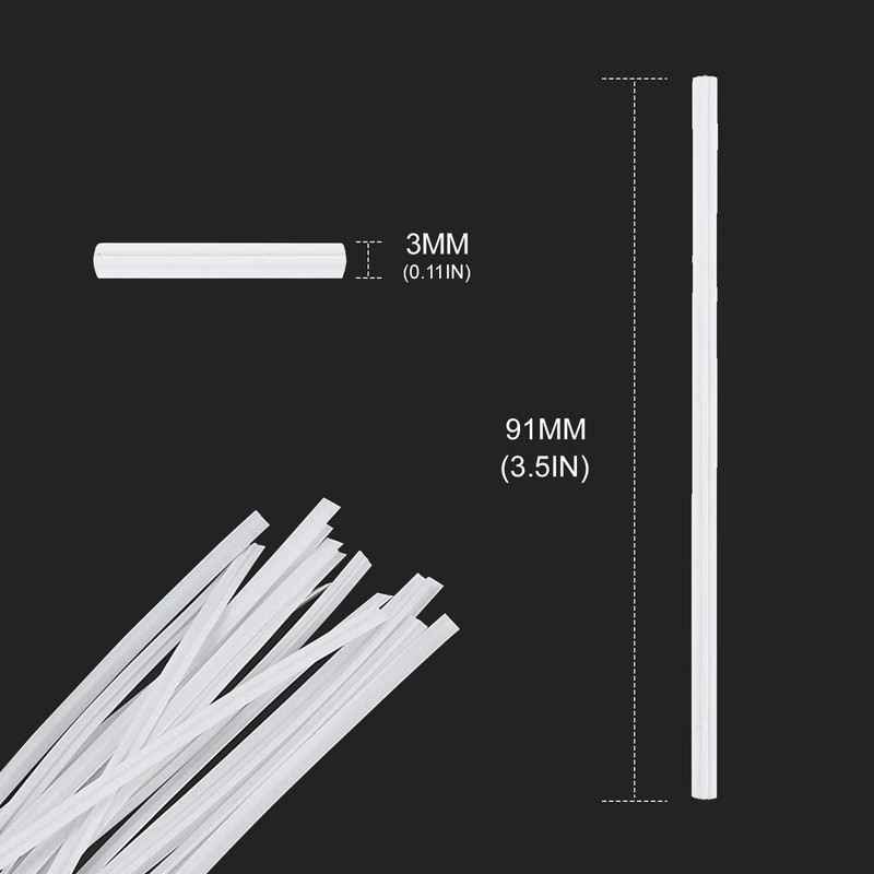Flexible Plastic Nose Bridge Strips - Sewing Clips 91mm Bendable