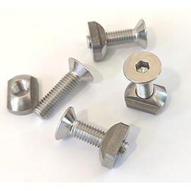 316 Stainless Steel Nut Bolts for Wing Foil Board SUP Foil Wing Foil Suppfoil Base Screws for Foil Surfing (Set of 4)