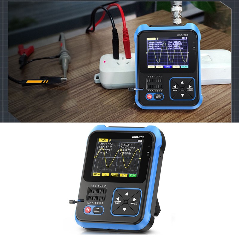 Handheld Portable Digital Oscilloscope Transistor Checker Tester Inductance Capacitance Resistance