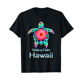 Hawaiianische bunte Meeresschildkröte Wailua Falls Hawaii T-Shirt