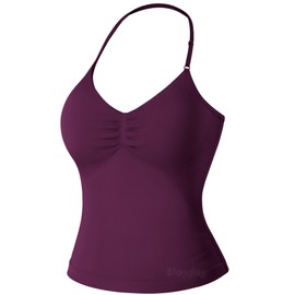 VOYJOY Impact Longline Strappy Top Workout Tank Tops for Women Impact Gym Sports Bra Camis