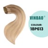 VINBAO Clip in Extensions Human Hair, Balayage Mixed Bleach Blonde