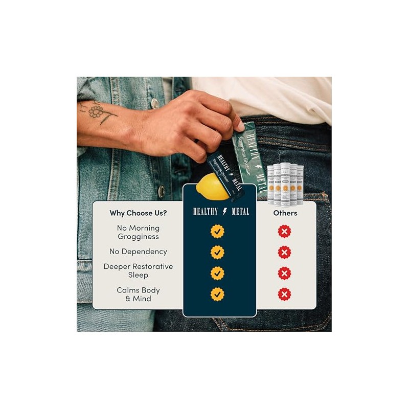 Magnesium Drink Mix Sachets for Sleep, Relaxation & Daily Support,