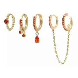 PMX Set De Piercings Para Helix Y Lobulos De La Oreja, Zirconias