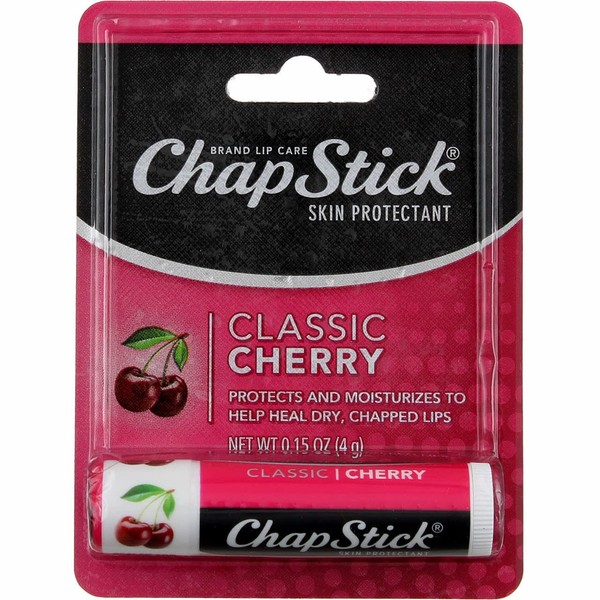 0.15 Oz Cherry Flavor Skin Protectant Flavored Lip Balm Tube (Pack of 2)
