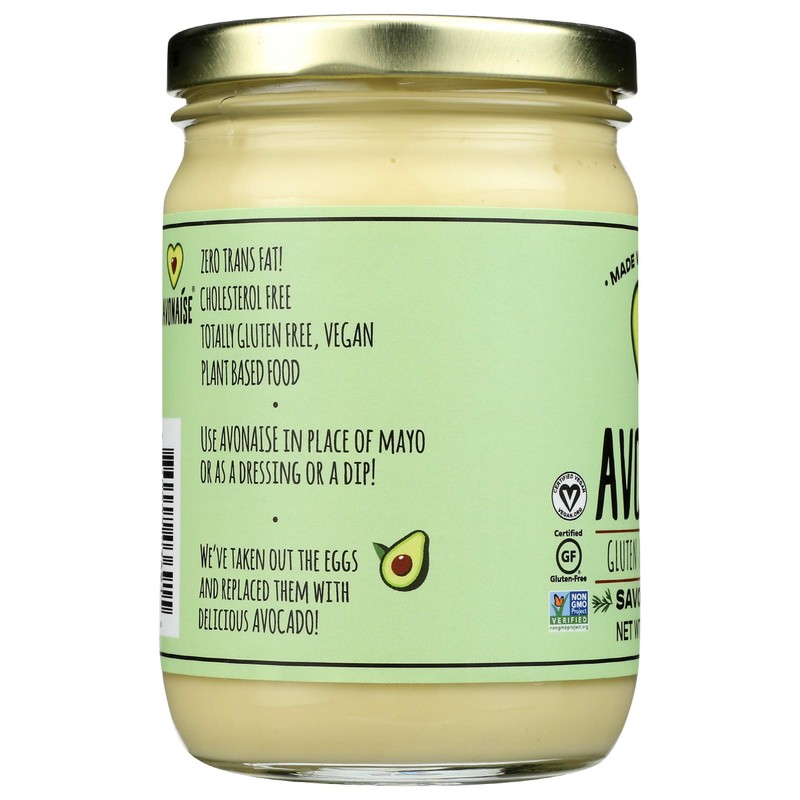 AVONAISE Savory Herb Vegan Avocado Mayonnaise, 12 OZ