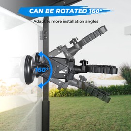 KEMIMOTO Tractor Gun Holder Rack for Glass Windshield, Adjustable Gun Mount with Enclosed Suction Cup, Compatible with Tractor Cab, Truck, UTV Back Windshield, and Golf Cart