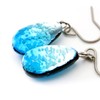 GOLD STONE Haterma Blue Firefly Glass Earrings, Tear-shaped, Drop Titanium,