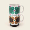 Orla Kiely Set of 2 Stacking Mugs Ceramic Atomic Flower