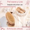 Wzenclave Cepillo Corporal Exfoliante 100% Natural con Mango de Bambú