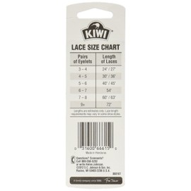 Kiwi Shoe laces, 45 in, athletic black, 1 ct