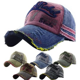 Laquest Damaged American Casual Cap, Baseball Cap, Unisex, black/grey