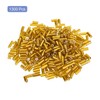 sourcing map 1300Pcs 4x1.7mm Glass Bugle Beads Gold
