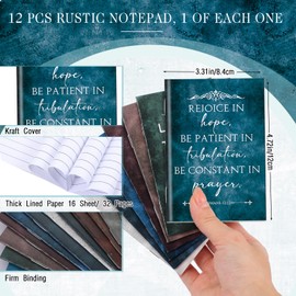 Gueevin Christian Easter Gifts Set Bulk for Men Bible Verse Notepads Inspirational Mini Ballpoints Silicone Wristband for Women Man of God Church Sunday School Fathers Day(12 Sets)