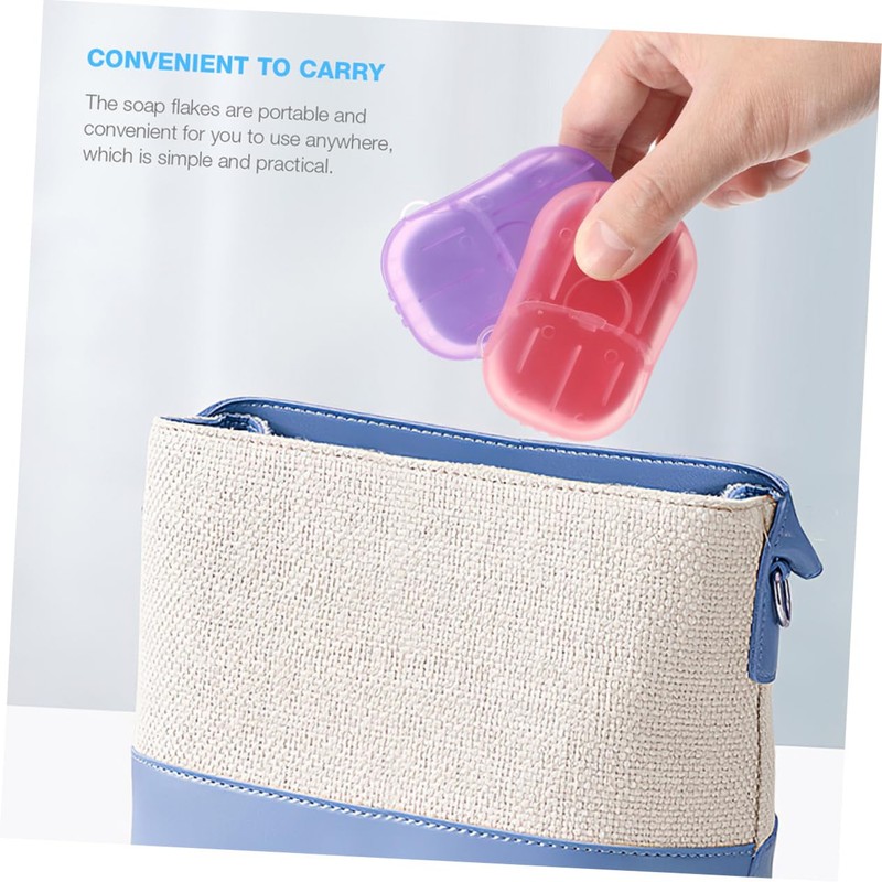 WOONEKY Portable Travel Soap Sheets Material No Odor Compact Light