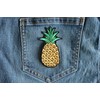 Pineapple Patch - 2x3.5 inch - Embroidered Iron on Patch