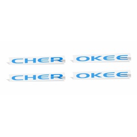 Reflective Concepts Cherokee Door Emblem Overlay Decal Stickers - Fits: 2014-2023 Jeep Cherokee - (Color: Reflective Medium Blue)