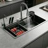 Tarja Fregadero De Cocina De Cascada Acero Inoxidable 80*45