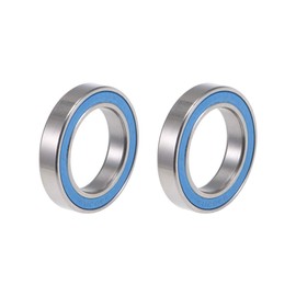 sourcing map 6803-2RS Deep Groove Ball Bearings 17mm x 26mm x 5mm Double Sealed Chrome Steel Blue Cover P6(ABEC3) 2pcs