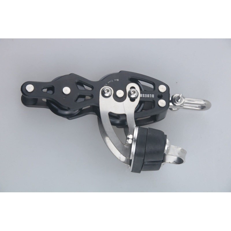 Blue Shark: 57mm Single Fiddle Becket Adjustable Aluminum Cam Block