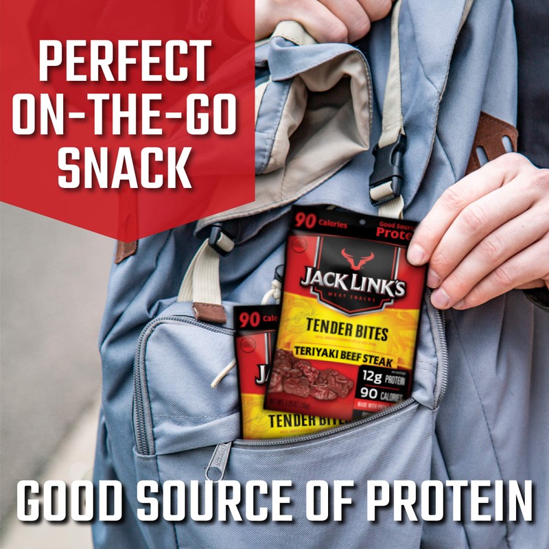 Jack Link's Premium Cuts Beef Steak Tender Bites, Teriyaki, 1.25