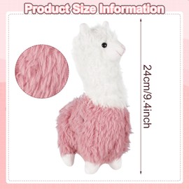 VEQENIFY Alpaca Cuddly Toy Girls Alpaca Soft Toy Cuddly Toy Children Baby Stand Alpaca Plush Toy Alpaca Soft Toy Gift for Children - 25 cm