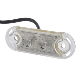 HELLA 2XS 959 855-451 Marker Light - LED - 12/24V - Lens Colour: Crystal clear - LED colour: Red - Cable: 500mm - Lateral Mounting