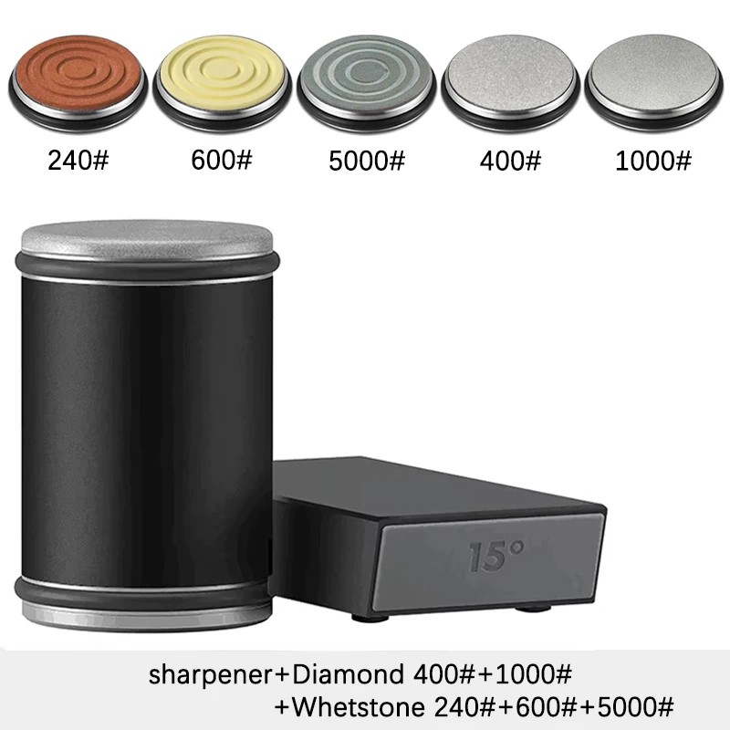 Rolling Knife Sharpener Kit for Kitchen Knives – Double-Sided Edge