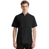DiULi Chef Jacket, Unisex Chef's Short Sleeve Jacket Professional Lightweight